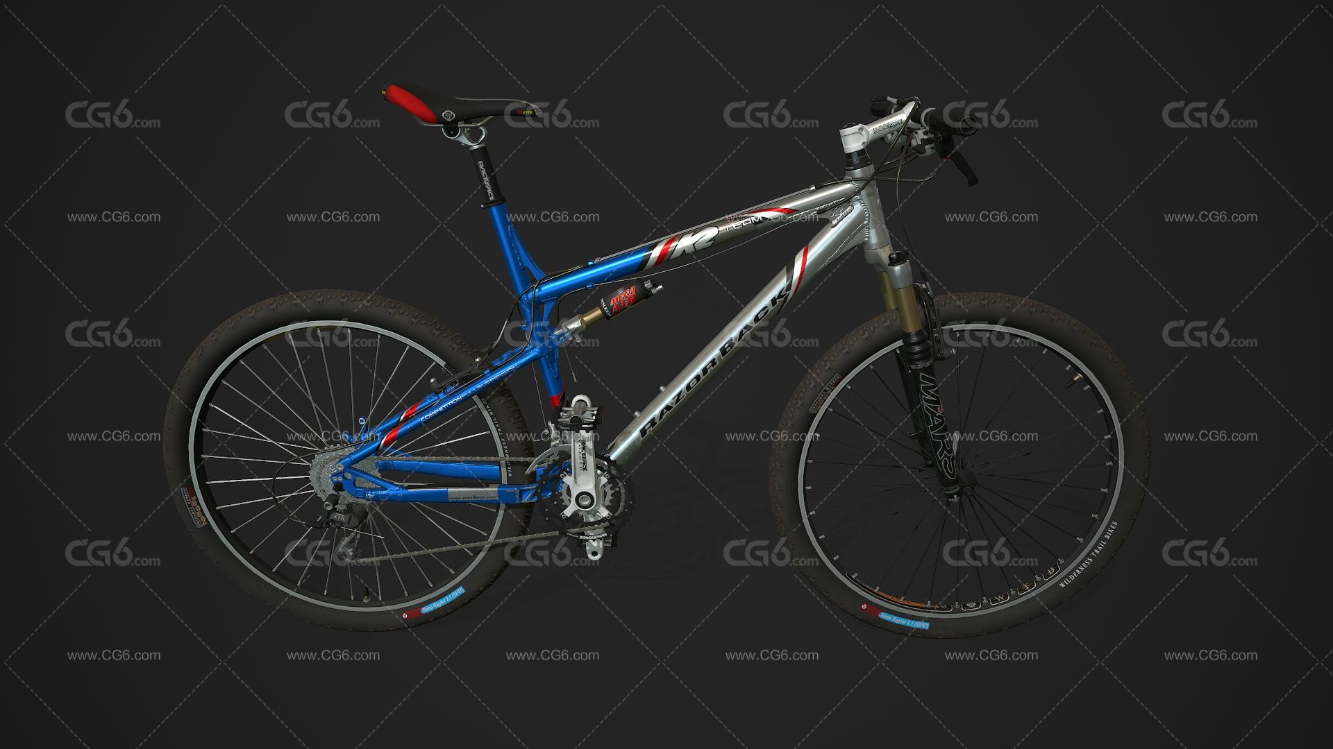 K2 Mountain Bike 越野自行车 山地自行车写实代步工具 赛事自行车 比赛自行车3D模型 -2