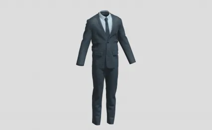 西装 西服 PBR材质 正装 套装 衣服 裤子 服装 服饰 男士西服 男式西装 领带3D模型
