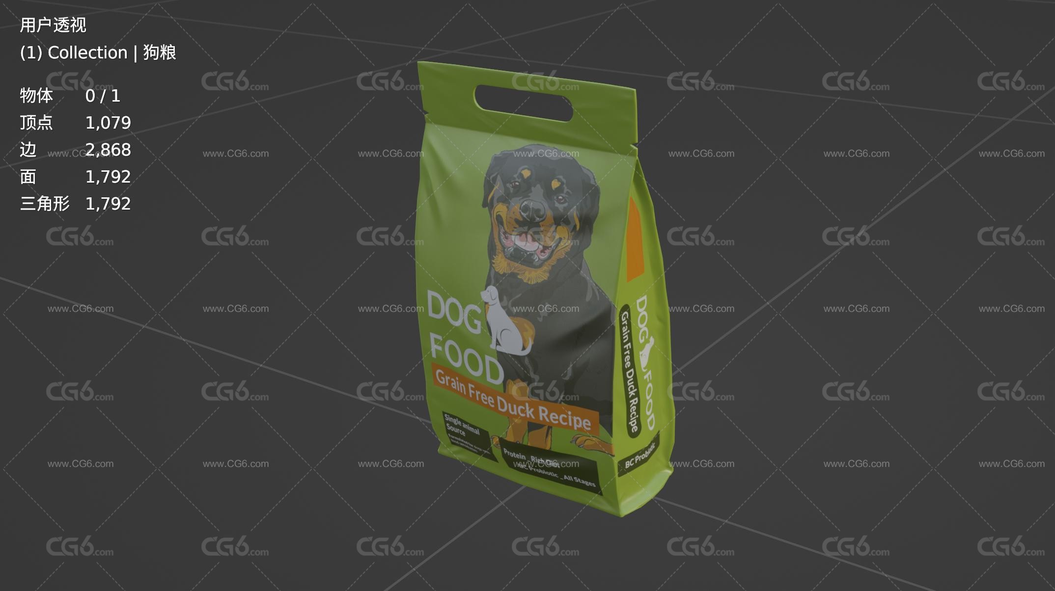 猫狗粮包 猫粮 狗粮 动物食物 宠物食品3D模型-4