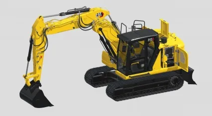 CAT 313 三臂挖土机 大型挖掘机 重型机械手臂 工程车 轮式挖掘机 履带式挖掘机 挖机3D模型