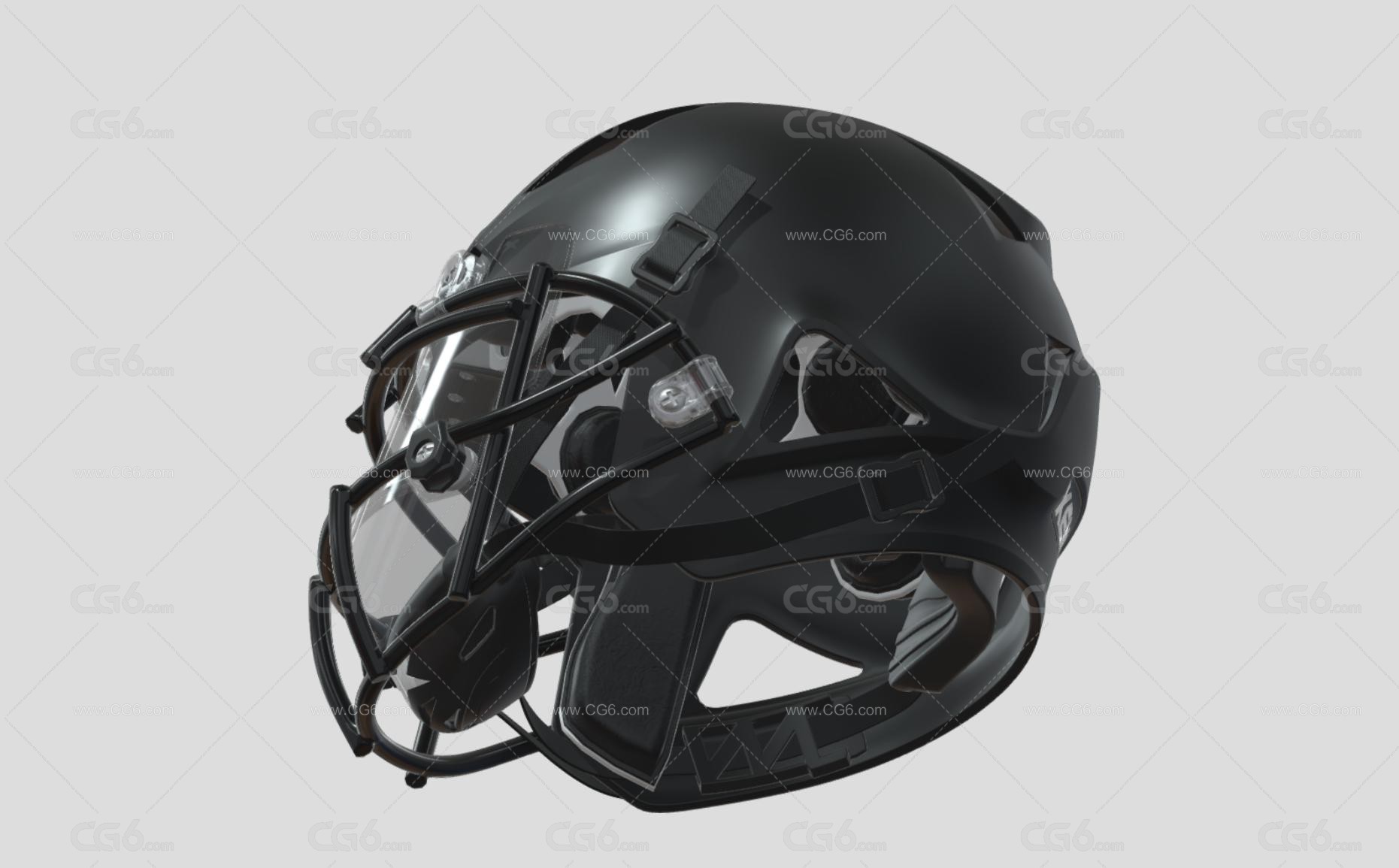 PBR橄榄球头盔 Riddell SpeedFlex 美式橄榄球头盔 橄榄球 体育用品 棒球头盔 防护头盔 安全头盔3D模型-2