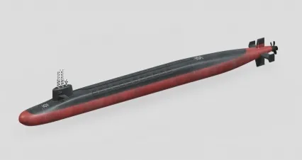 PBR 美国海军俄亥俄级战略导弹核潜艇 弹道导弹核潜艇 SSBN734 核潜艇 潜水艇 潜艇3D模型