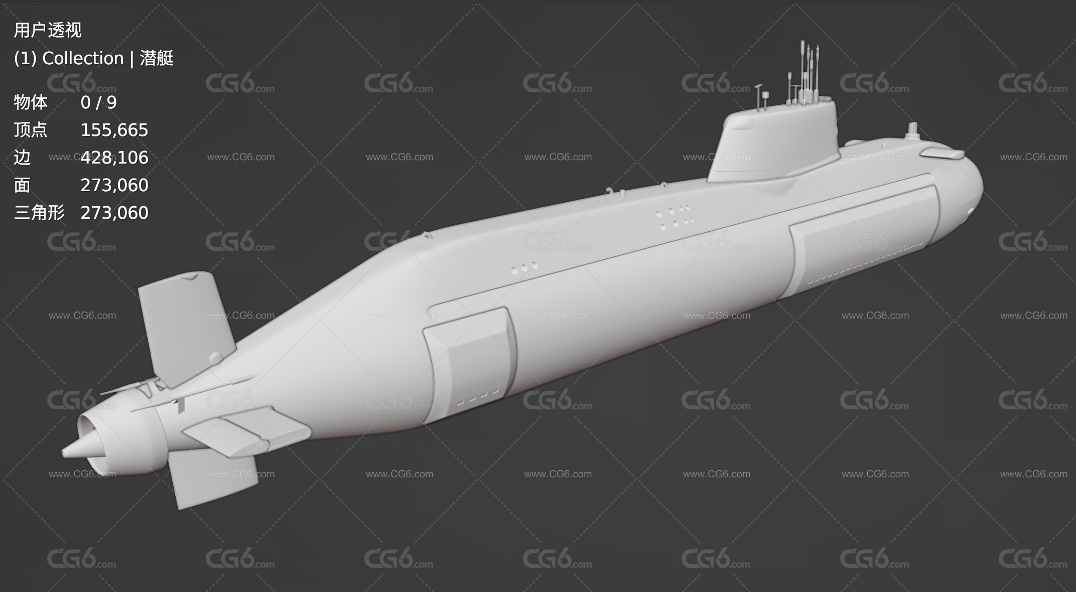 PBR攻击型核潜艇 HMs级核潜艇 攻击型核潜艇 战略核潜艇 核动力潜艇 次世代潜艇3D模型-6