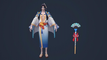 夏日火花魔法师 男祭司 大魔法师 阴阳师 武士 日本男法师 巫师 术士 医师3D模型