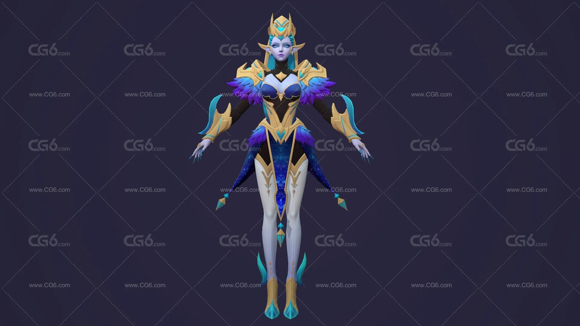 精灵女王 魔戒 精灵女战士 美女精灵 女妖 妖后 美女精灵骑士 女战士 魔法师3D模型-3
