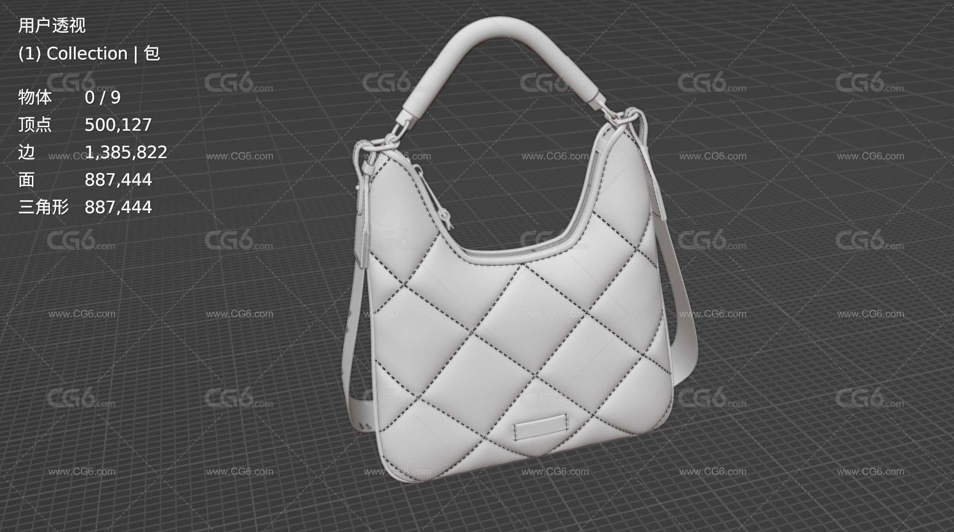 女式包 精品包 精品女包 时尚女包 女士提包 女士包 精品皮包 阿玛尼包3D模型-5