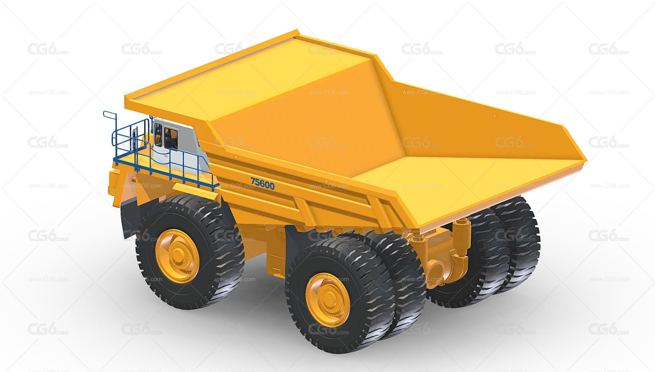 Belaz 75600卡车工程车 大型运输自翻车 翻斗车 运输车 大卡车 货车 土方车 自卸车3D模型-3