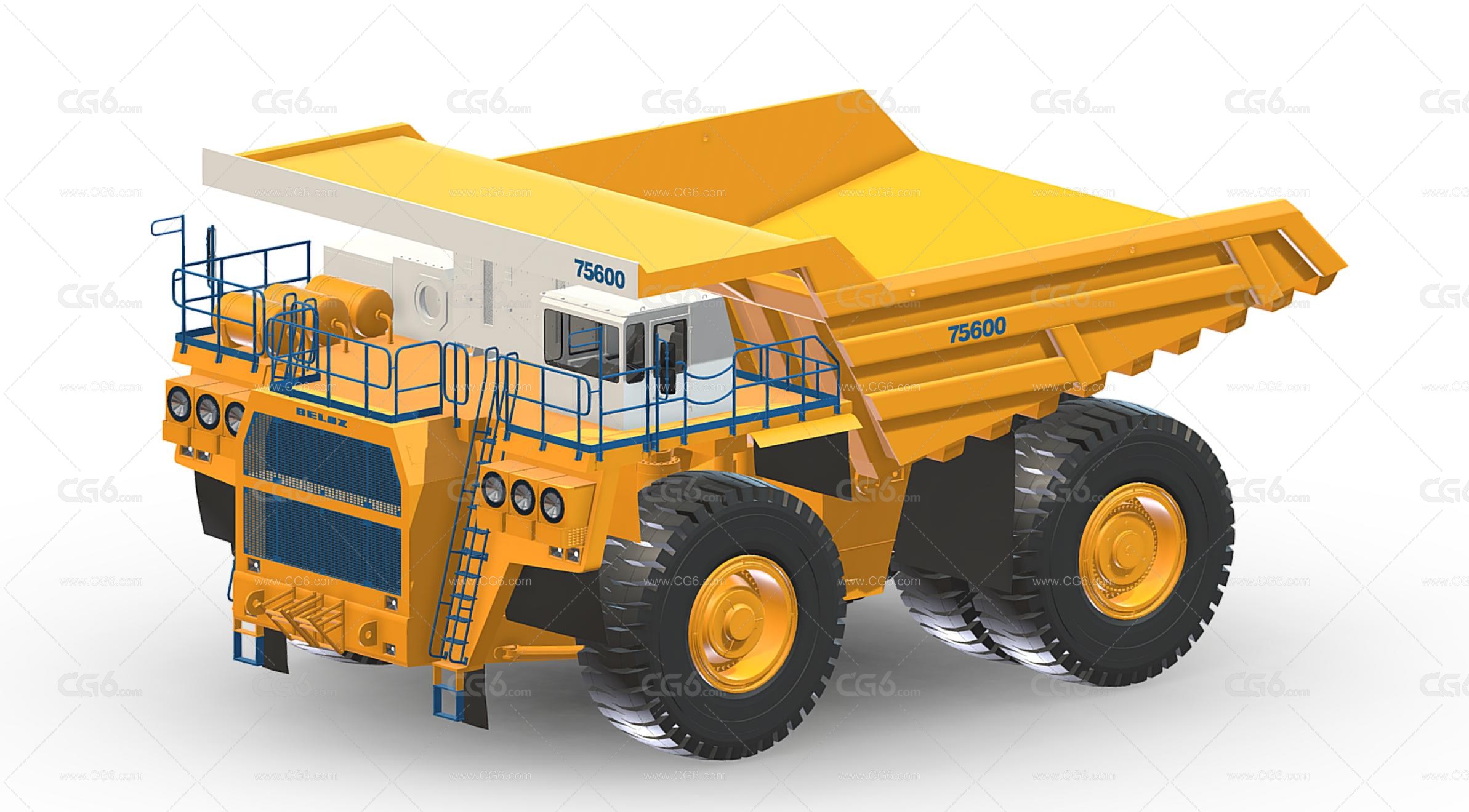 Belaz 75600卡车工程车 大型运输自翻车 翻斗车 运输车 大卡车 货车 土方车 自卸车3D模型-1