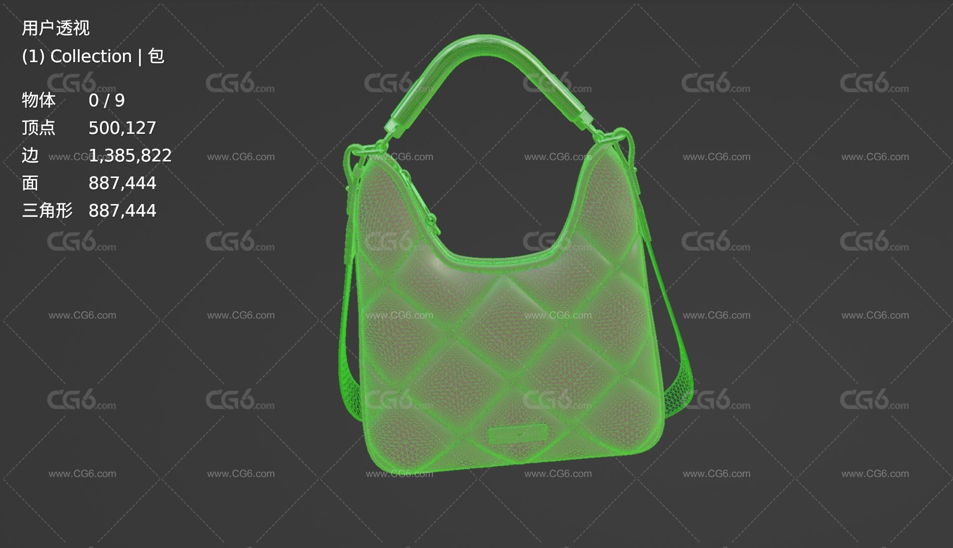 女式包 精品包 精品女包 时尚女包 女士提包 女士包 精品皮包 阿玛尼包3D模型-7