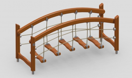 吊桥 木桥 平衡木桥 儿童乐园娱乐设施 木板桥 摇摆木桥3D模型