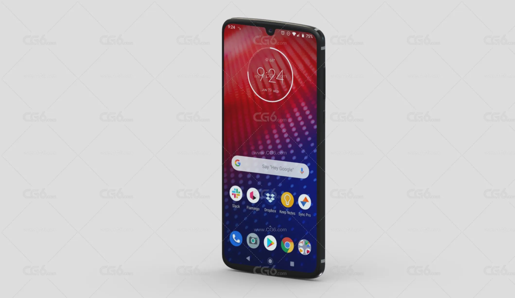 摩托罗拉手机 全面屏手机 智能手机 大屏手机 安卓手机 Motorola Moto Z4手机3D模型-3