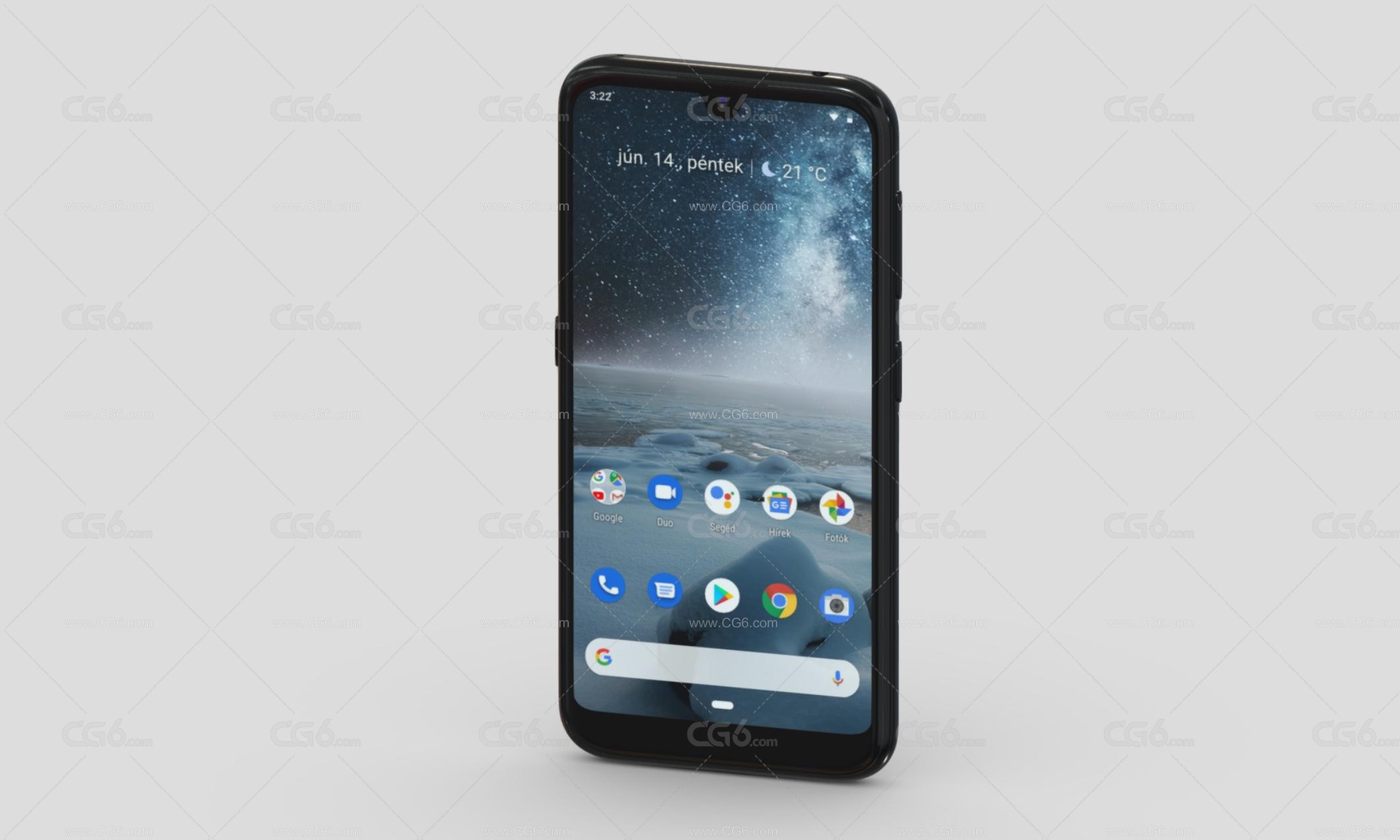 诺基亚手机 全面屏手机 智能手机 大屏手机 安卓手机Nokia 4.2手机3D模型-3