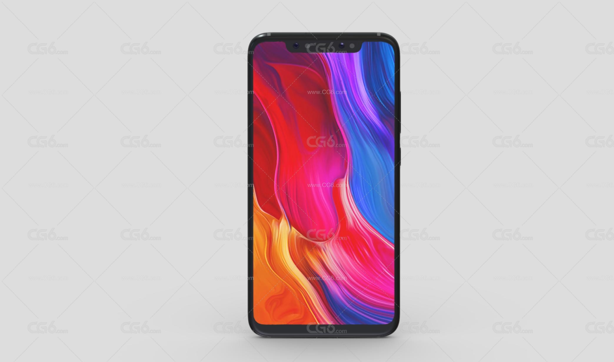 小米手机 米8手机 全面屏智能手机 大屏手机 安卓手机 Xiaomi Mi 8手机3D模型-1