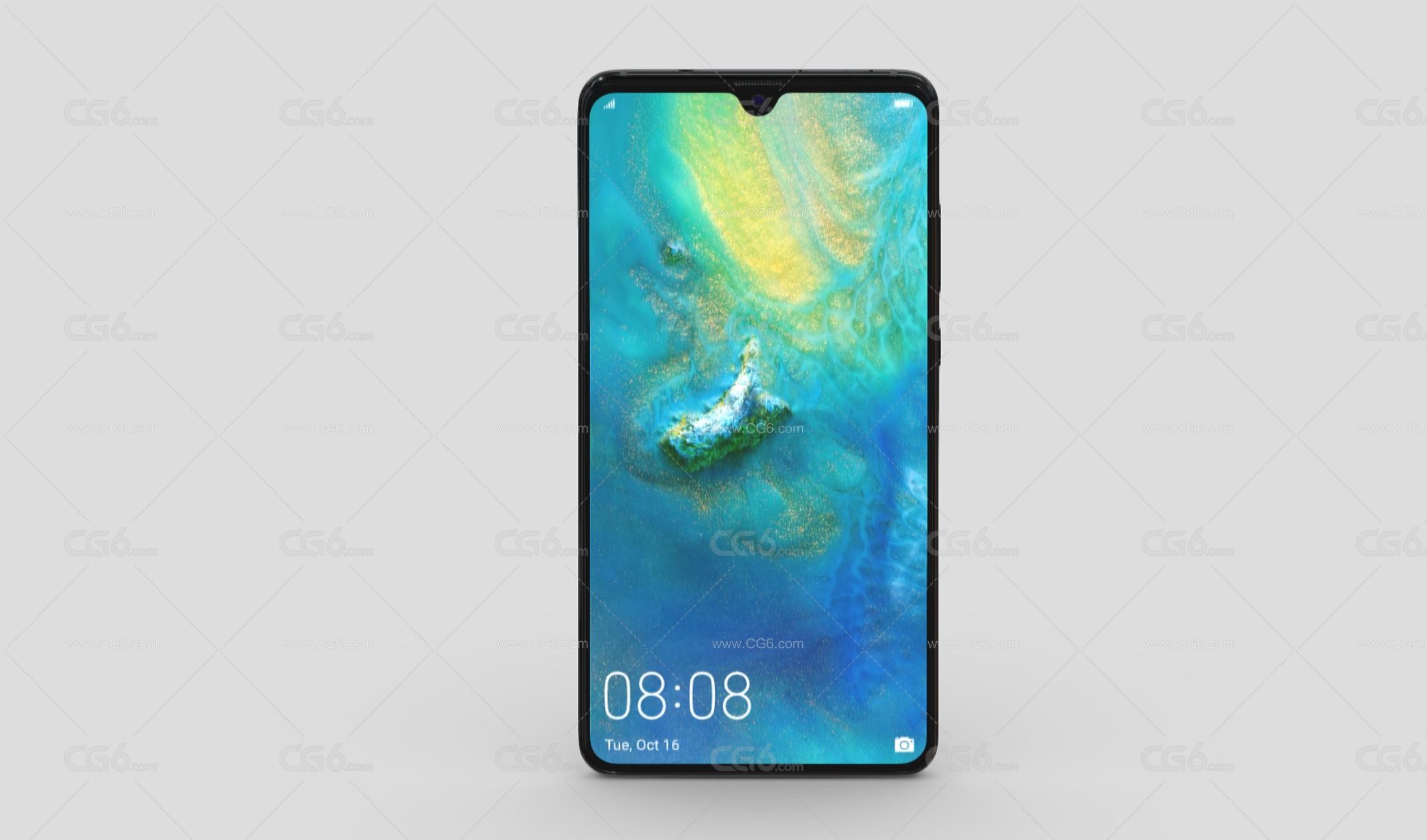 华为手机 全面屏手机 智能手机 大屏手机 安卓手机 Huawei Mate 20手机3D模型-1