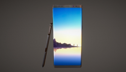 三星手机 全面屏手机 智能手机 大屏手机 三星Note 8手机 Samsung Galaxy手机3D模型