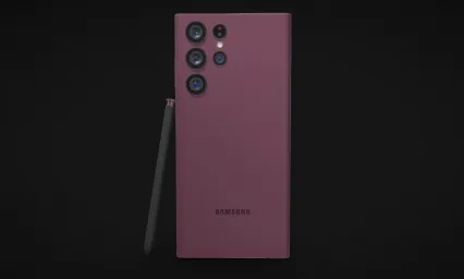三星手机 全面屏手机 智能手机 大屏手机 三星S22 Ultra手机 Samsung Galaxy手机3D模型