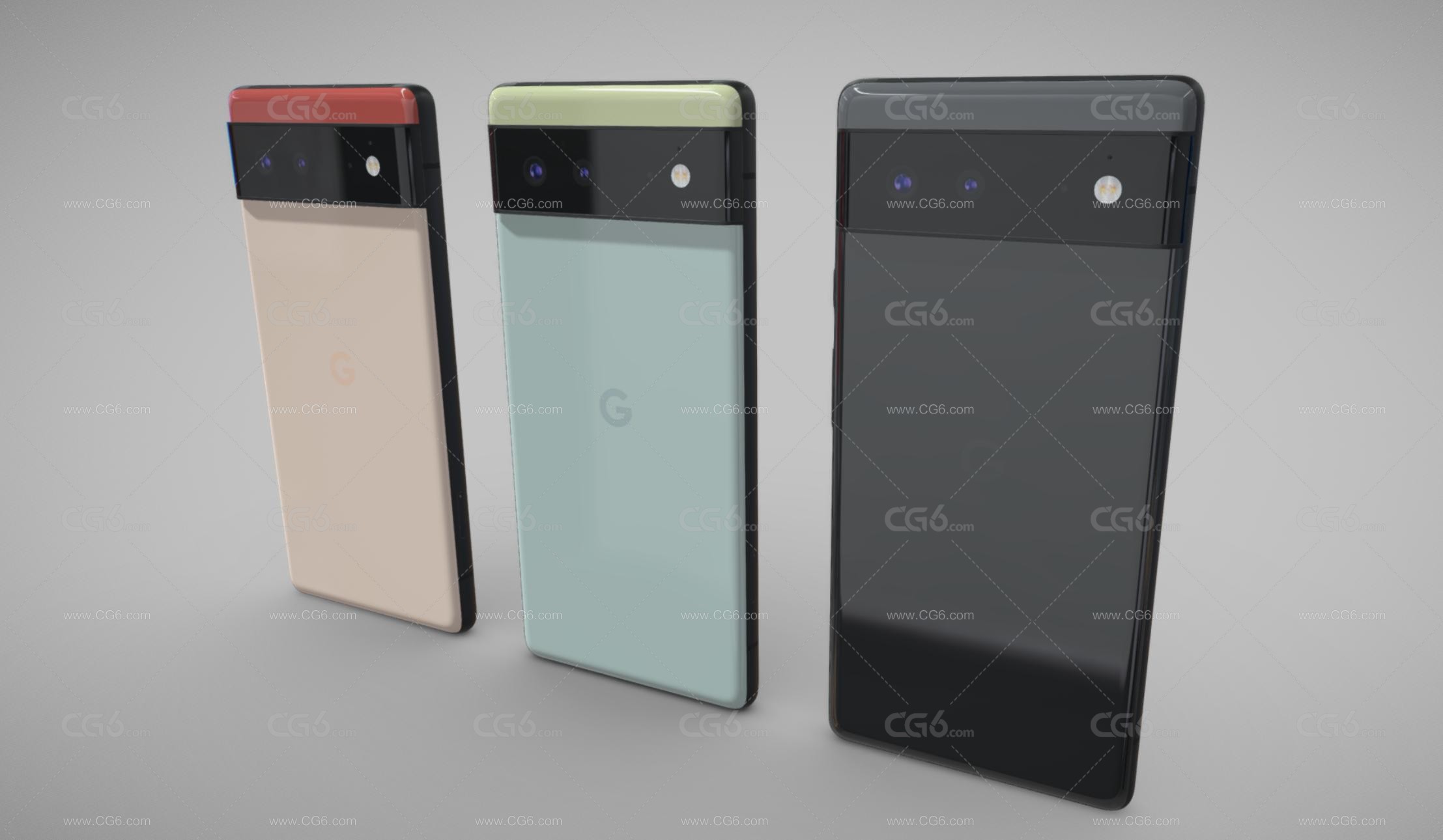 Google Pixel 6歌手机 智能手机 安卓手机 大屏手机 全面屏手机3D模型-2