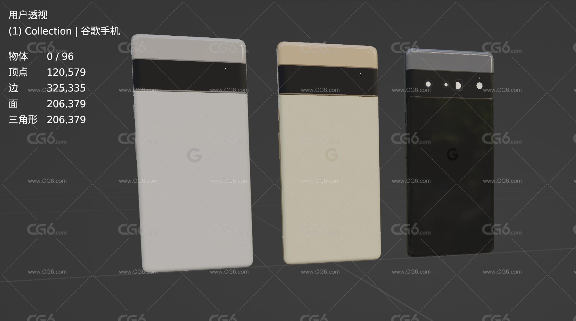 Google Pixel 6 Pro谷歌手机 智能手机 安卓手机 大屏手机 全面屏手机3D模型-6