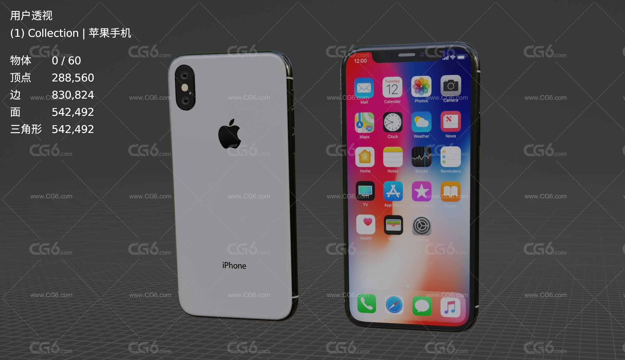 苹果X手机 苹果手机 智能手机 全面屏手机 Apple iPhone X手机模型-5