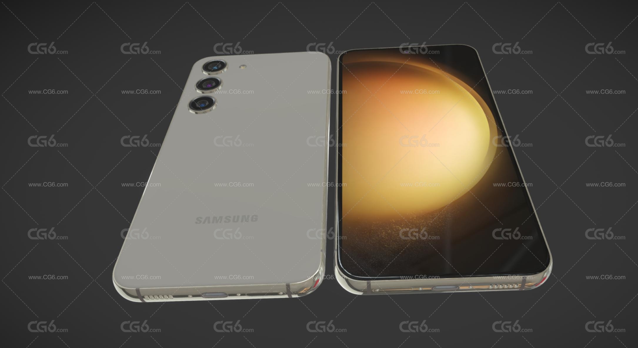 三星手机 全面屏手机 智能手机 大屏手机 三星S23手机 Samsung Galaxy手机3D模型-4