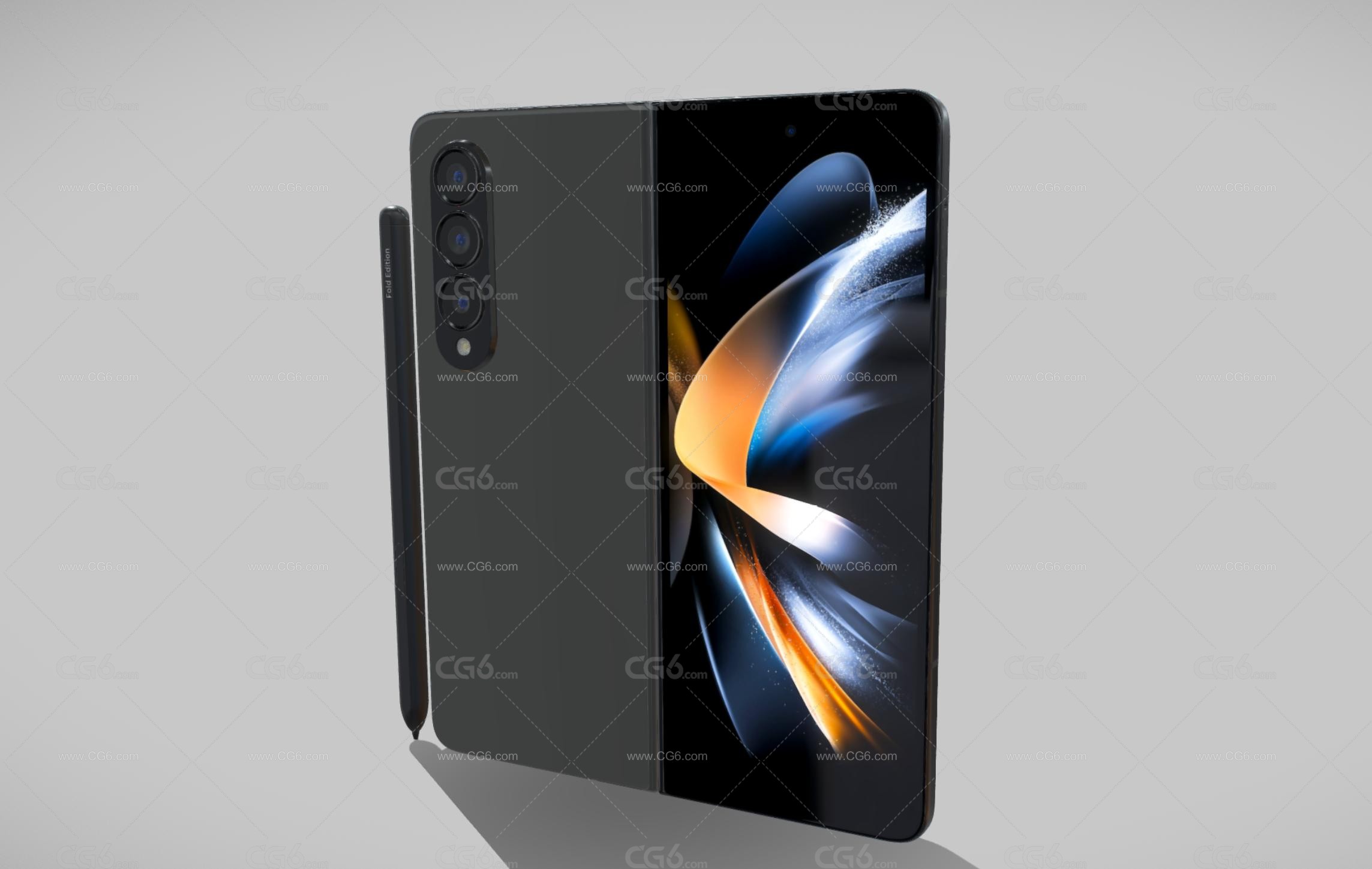 三星手机 折叠屏手机 智能手机 大屏手机 三星S23Ultra手机 Samsung Galaxy Z Fold手机3D模型-2