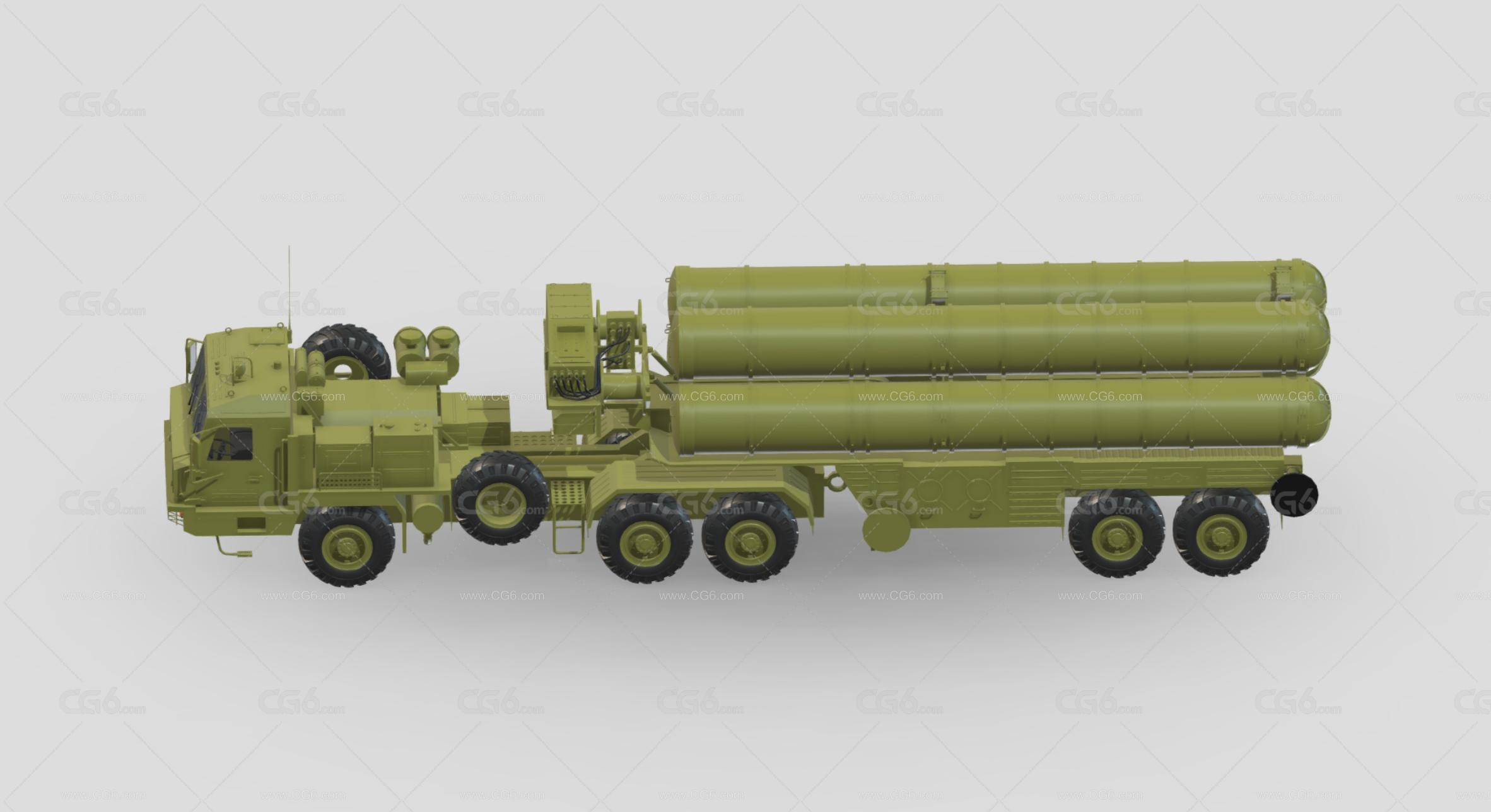 S400防空导弹车 防空导弹系统 导弹拦截系统 俄罗斯导弹拦截系统3D模型-2