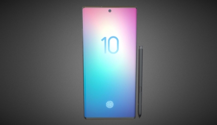 三星手机 智能手机 全面屏大屏手机 三星Note 10 Plus手机 Samsung Galaxy手机3D模型