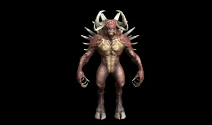 PBR材质外星生物 死神 恶魔 游戏角色 地狱妖怪 怪兽 怪物 恶灵 魔王 恐怖 妖魔3D模型