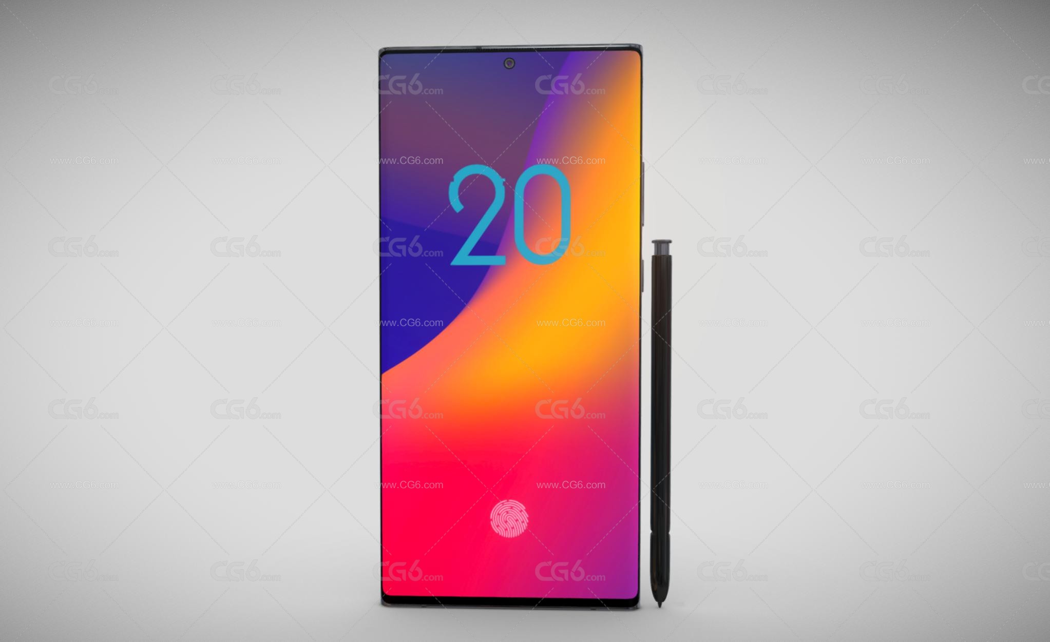 三星手机 智能手机 全面屏大屏手机 三星Note 20手机 Samsung Galaxy手机3D模型-2