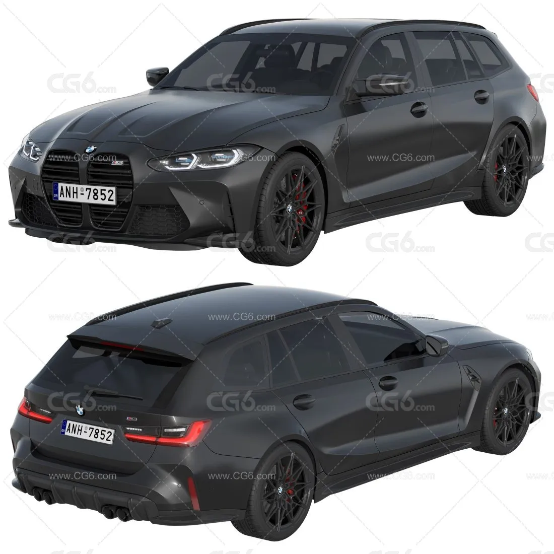BMW M3 旅行版 宝马M3旅行版 2022款 汽车 轿车 SUv越野车3D模型-1