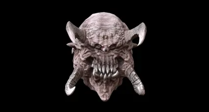 大嘴独眼怪 外星生物 多眼怪 异形怪物 PBR材质 独眼恶魔 外星物种 妖怪 恶魔眼3D模型