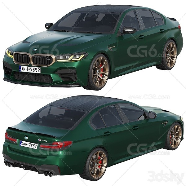 BMW M5 cs 2022 宝马M5高性能跑车 2022款 宝马汽车 豪华汽车3D模型-3