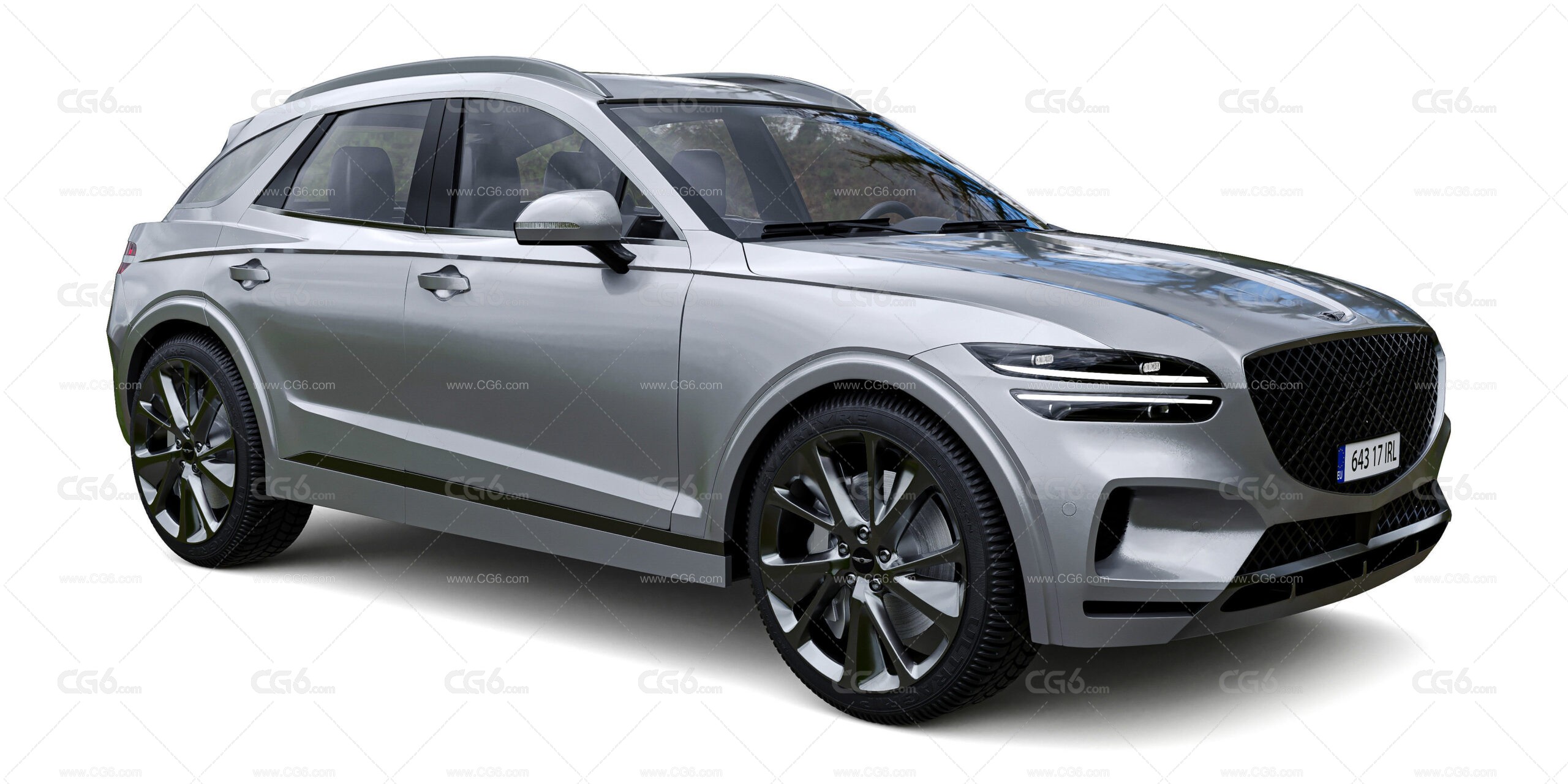 GV70 现代捷恩斯 豪华 SUV 2022 Genesis GV70汽车3D模型-4