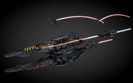 科幻飞行器宇宙飞船外星战舰模型