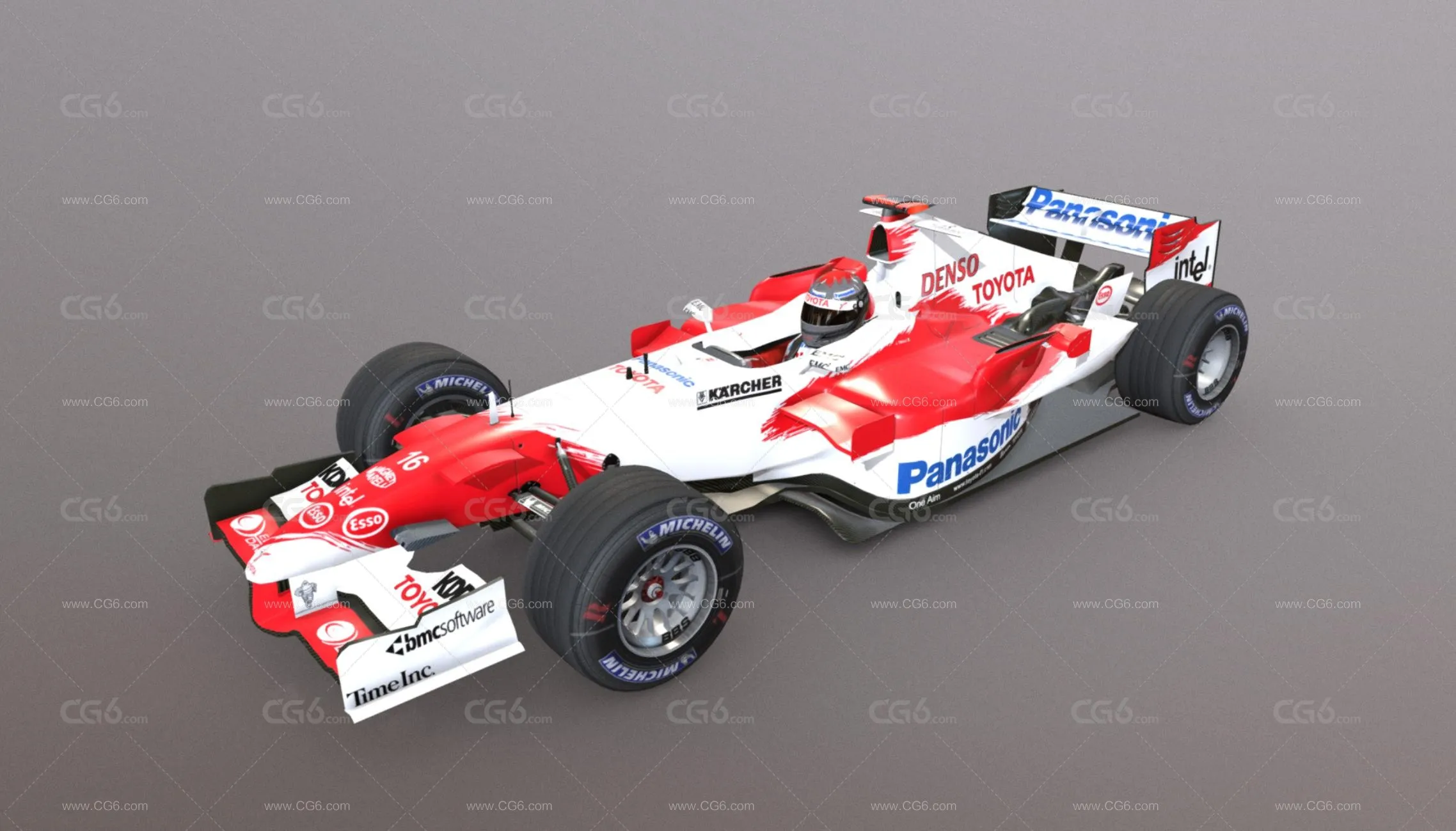 F1方程式赛车 F1电动汽车 电动F1赛车 F1赛车 跑车 一级方程式跑车 丰田TF105赛车3D模型-1