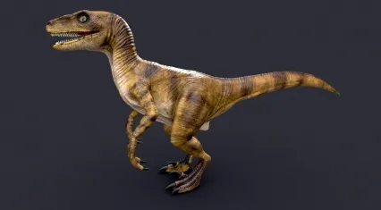 PBR次世代写实古代恐龙 迅猛龙 次时代恐龙 食肉恐龙 上古恐龙3D模型