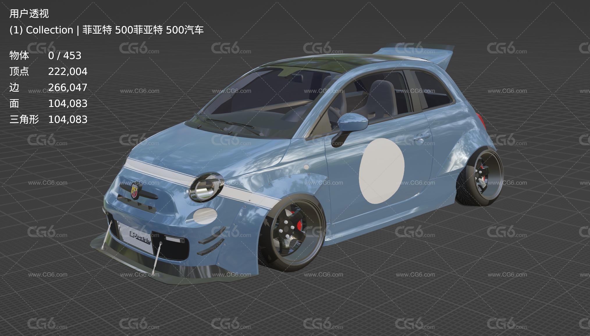 2021款菲亚特Fiat 500汽车 小汽车 微型汽车 小型汽车3D模型-5