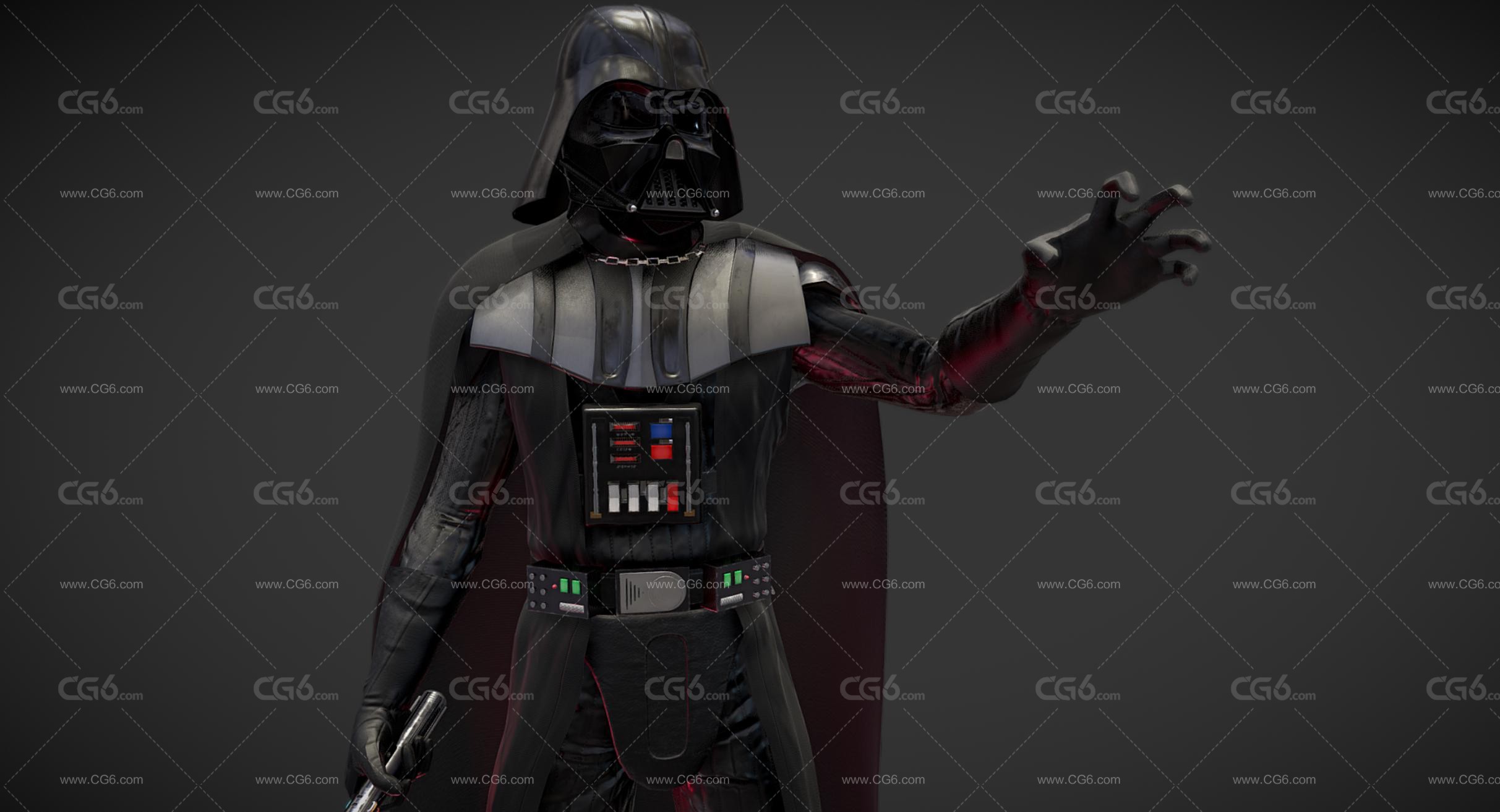 星球大战前线2 达斯·维达 SWBF2_DarthVader 星球大战黑武士 外星战士3D模型-4