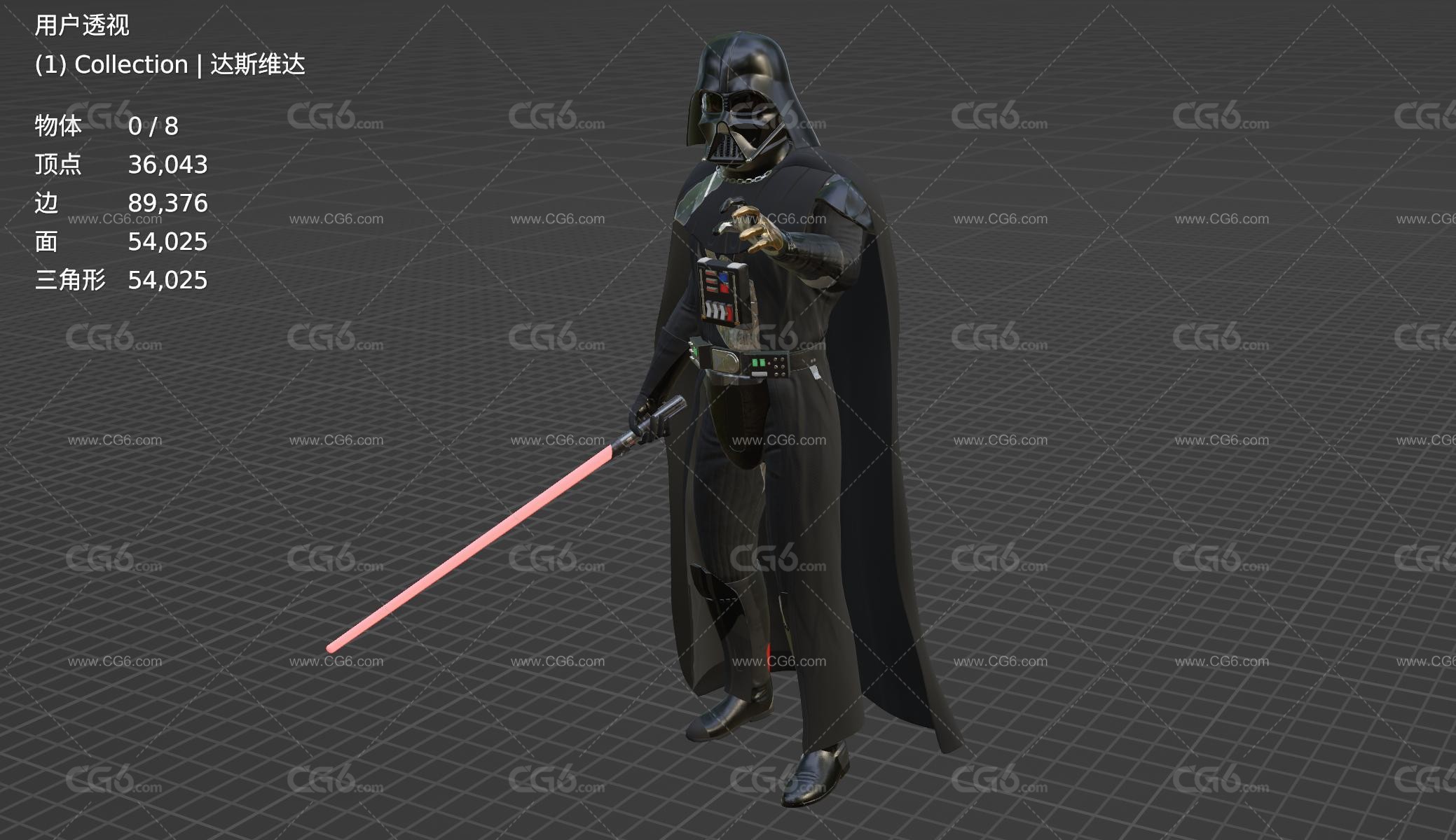 星球大战前线2 达斯·维达 SWBF2_DarthVader 星球大战黑武士 外星战士3D模型-6