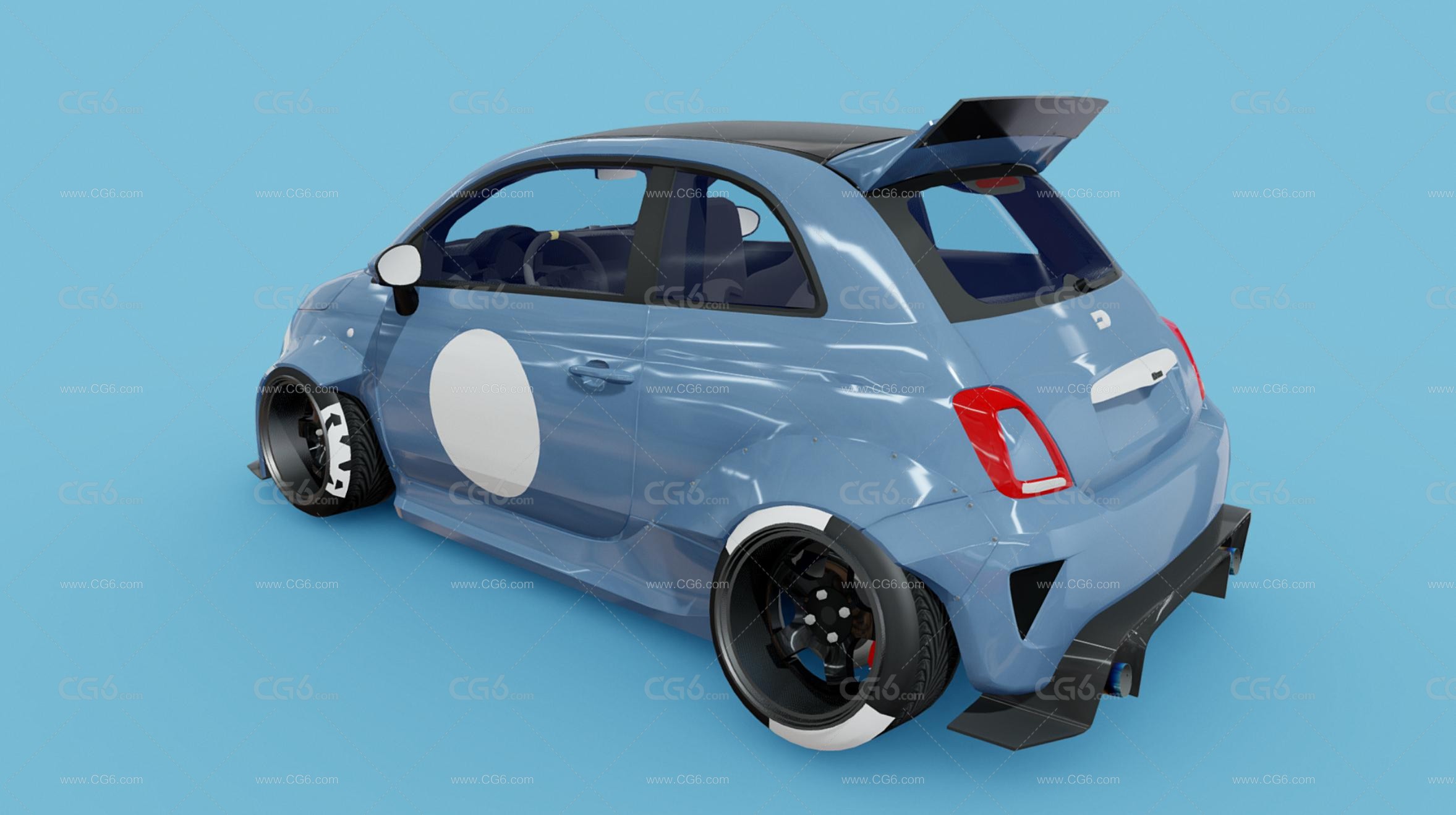 2021款菲亚特Fiat 500汽车 小汽车 微型汽车 小型汽车3D模型-3