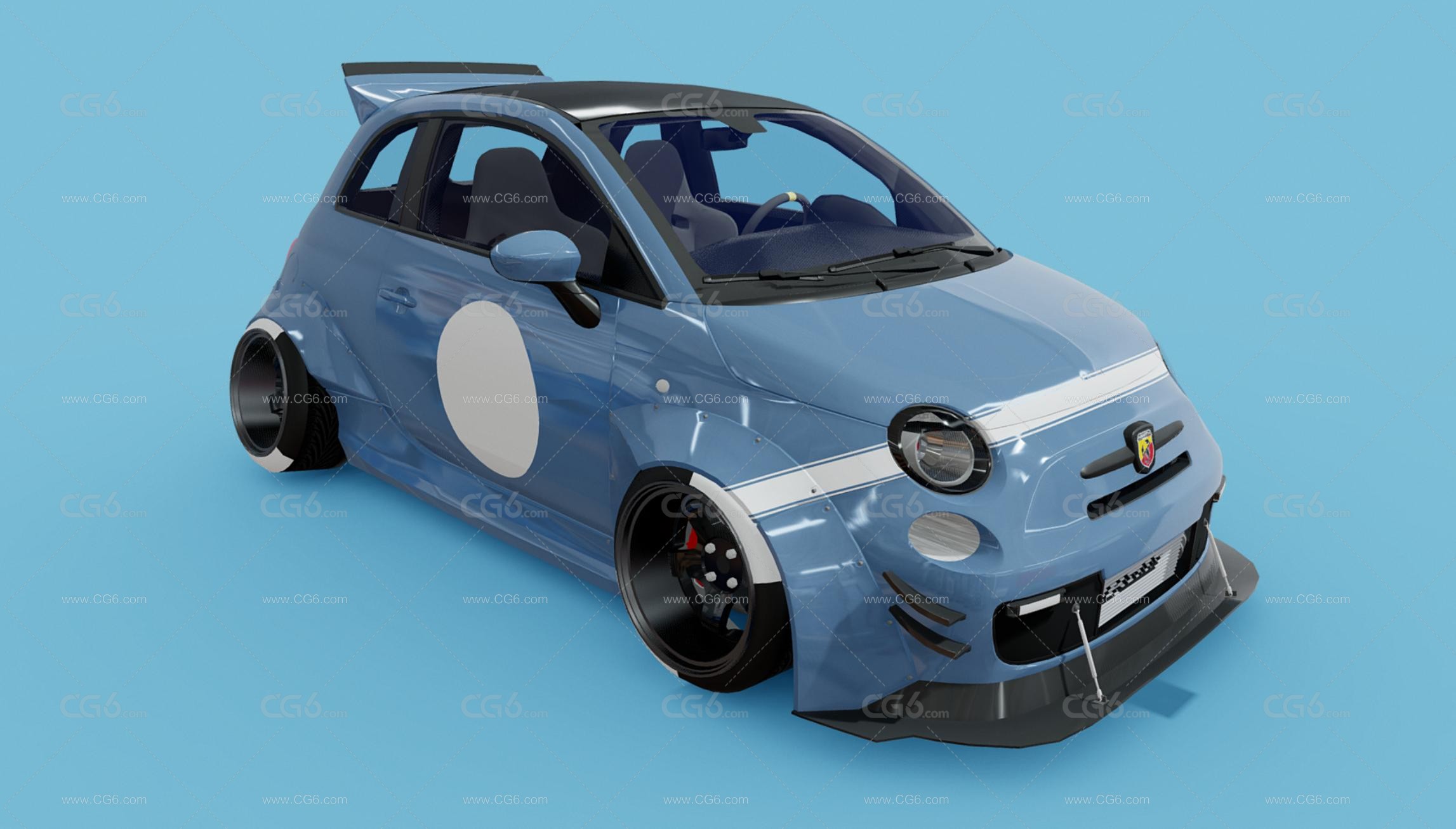 2021款菲亚特Fiat 500汽车 小汽车 微型汽车 小型汽车3D模型-4