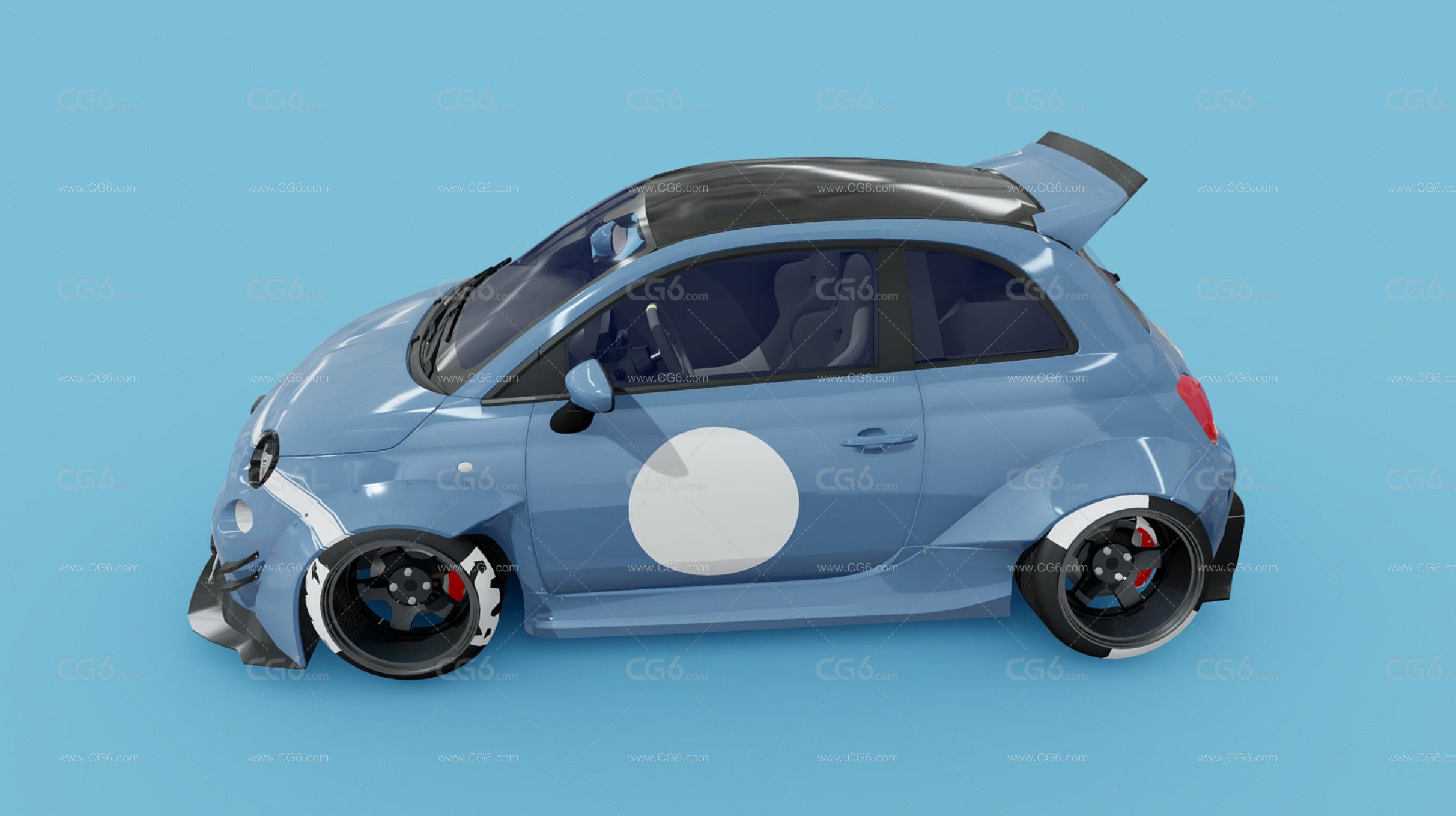 2021款菲亚特Fiat 500汽车 小汽车 微型汽车 小型汽车3D模型-2