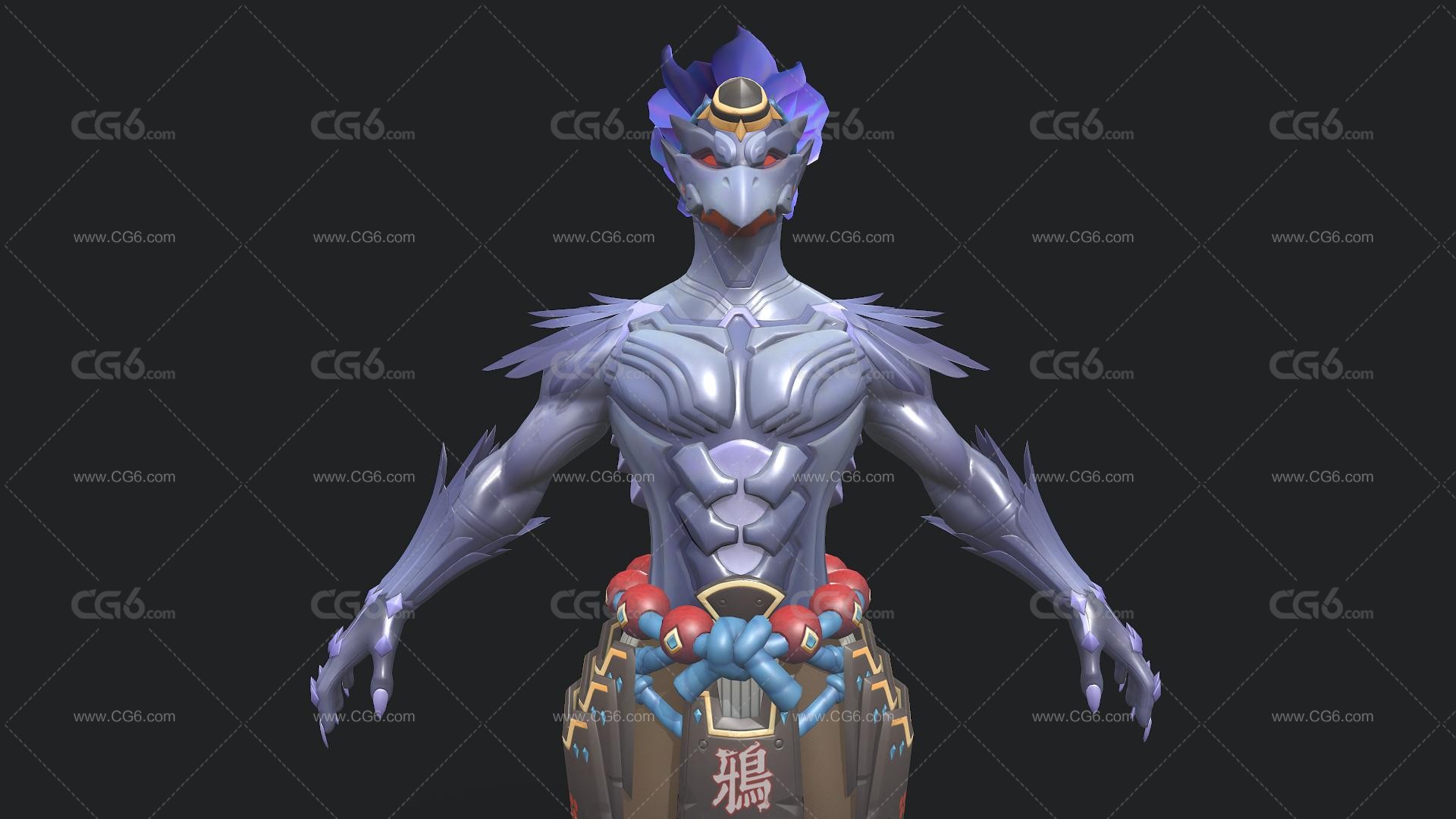 守望先锋 雷公 乌鸦战士 乌鸦武士 巫师 恶魔战士 地狱武士3D模型-4