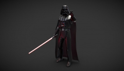 星球大战前线2 达斯·维达 SWBF2_DarthVader 星球大战黑武士 外星战士3D模型