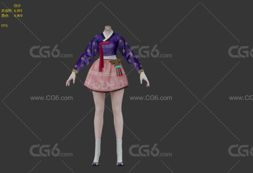 日系服饰 裙子 服装 女人衣服 日韩服装3D模型-3