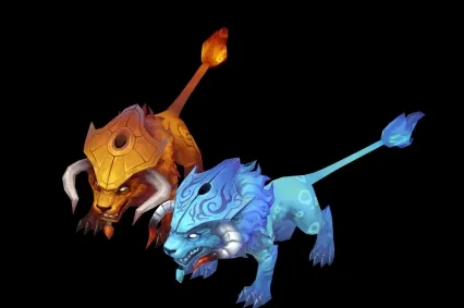 神兽 护卫兽 坐骑 火麒麟 冰麒麟 上古神兽 天狗 哮天犬3D模型