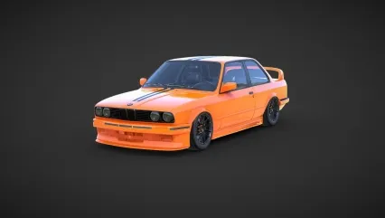 宝马e30汽车 宝马汽车 小型汽车3D模型
