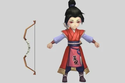 射手  孩童神箭手  夏侯孩童 弓箭手 夏侯渊 古代大侠 神雕大侠 古转男子3D模型