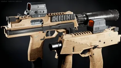 cs模型mp9冲锋枪 吃鸡游戏枪械 SMG冲锋枪3D模型
