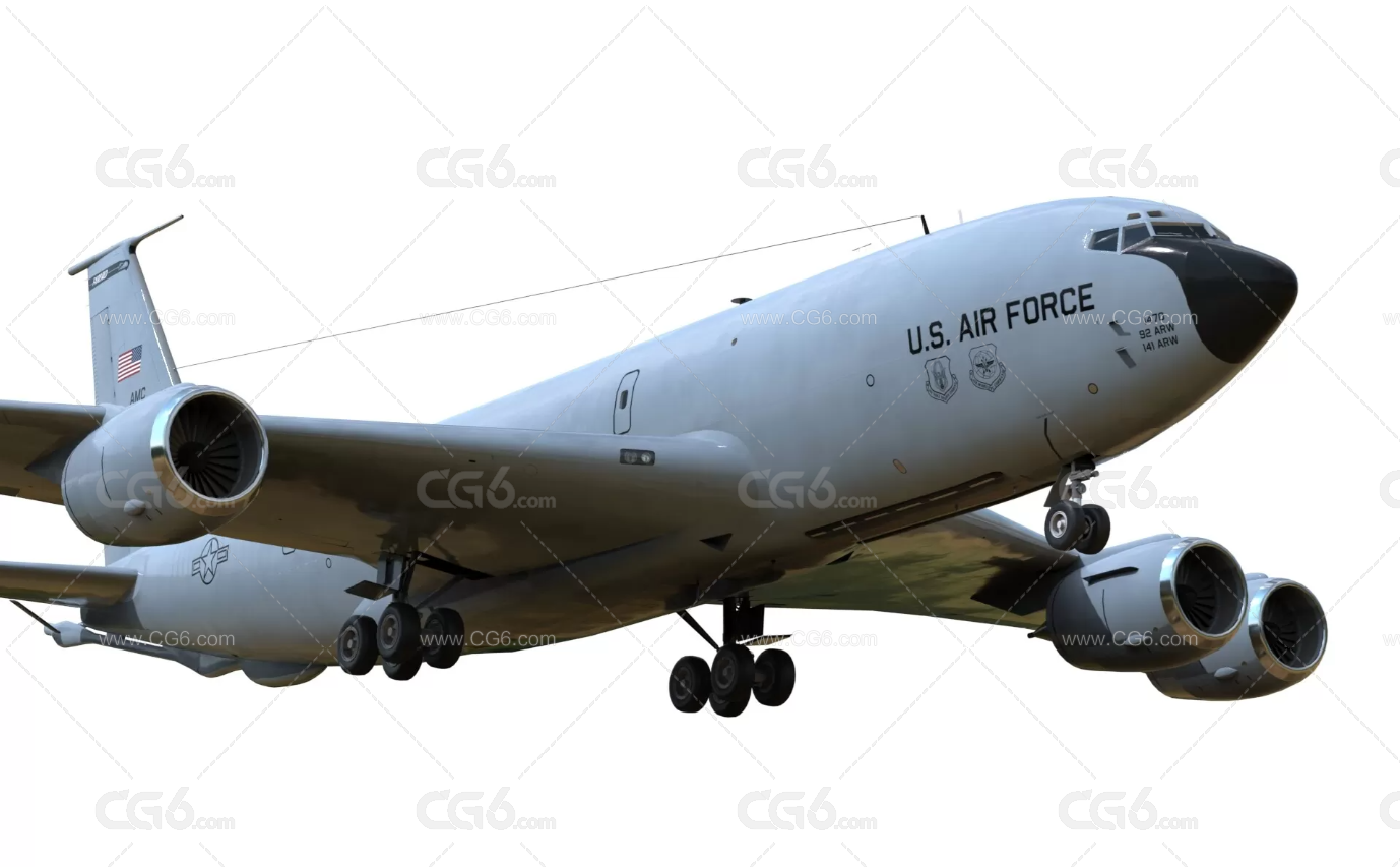 KC-135空中加油机模型 加油机 美军加油机 空中加油机 kc135 KC-135飞机3D模型-4